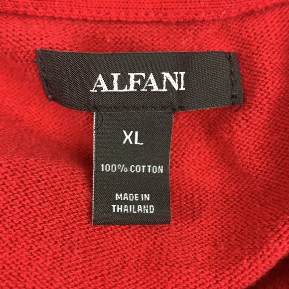 Alfani red & gray L/S crew neck sweater size XL - Picture 3 of 8